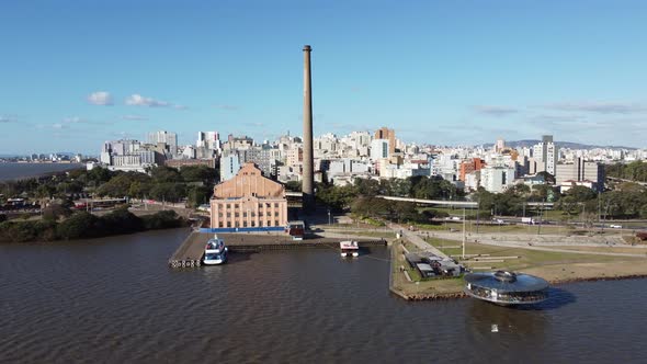 Porto Alegre Rio Grande do Sul Brazil. Downtown of coast city.