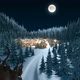 Santa Claus Arrives in a Village in the Forest - VideoHive Item for Sale