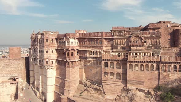 Stately exterior of Mehrangarh Fort And Museum, Jodhpur India. Must visit