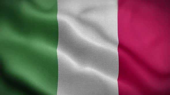 Italy Flag Textured Waving Front Background HD