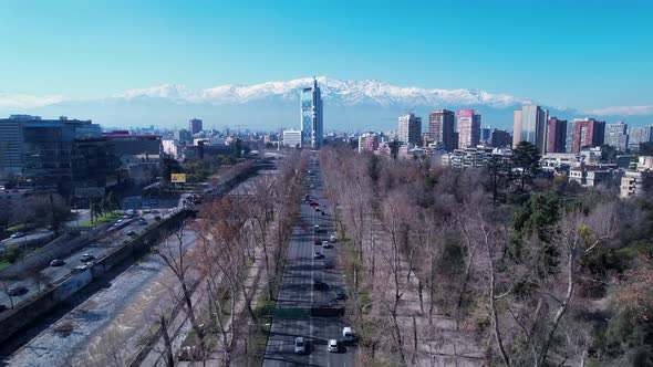 Downtown of Santiago capital city of Chile South America country.