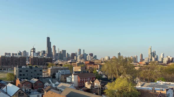 Chicago Skyline - Day to Night Time Lapse