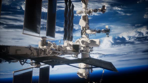 Earth and Outer Space Station Iss alt