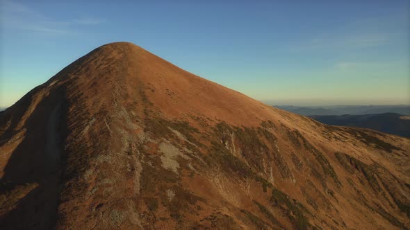 Aerial View of Mountain Hills Carpathian Mountains Landscape