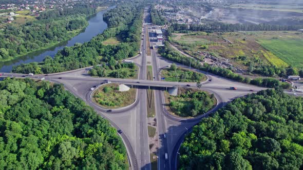 Highway Intersection From the Air