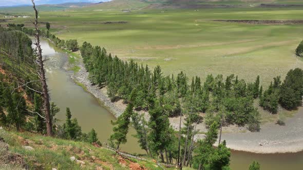 Valley with Orkhon River Bend