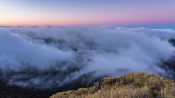 Peaceful Evening Colors in Mountains Nature Clouds Landscape