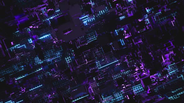 Abstract High Tech Futuristic Big Data Background