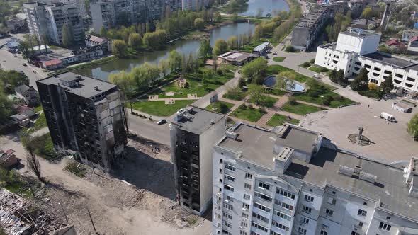 Ruined Residential Building in Borodyanka Ukraine