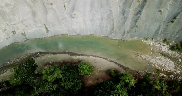 Mountain River Seen From Above.