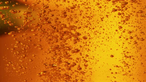 Super Slow Motion Shot of Beer Bubbles Background at 1000Fps