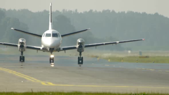 Passenger planes on the runway