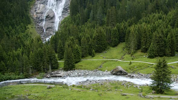 Grawa Waterfall in Stubai Austria