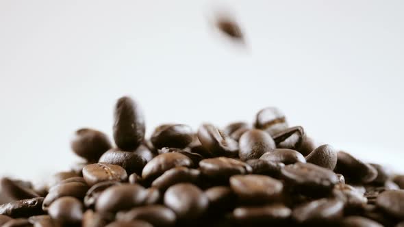 Coffee Beans Falling