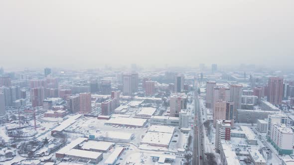 The Snowcovered City of Novosibirsk