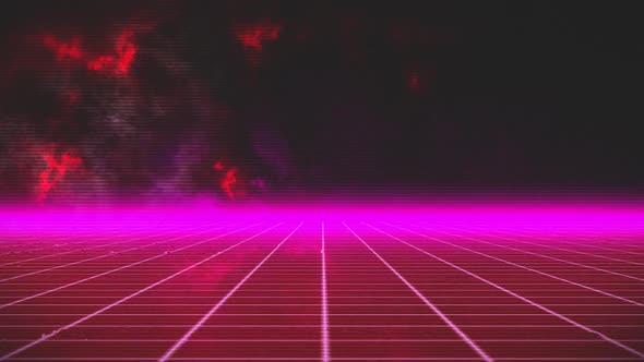 Animation of moving pink grid