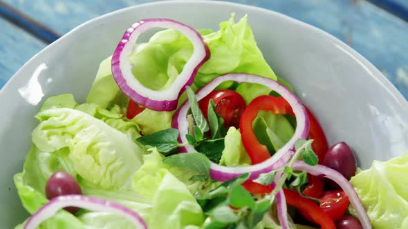 Fresh salad in bowl