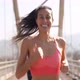 Happy woman jogging on bridge with friends - VideoHive Item for Sale