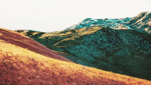 Sunset Colors Mountain Sky Landscape