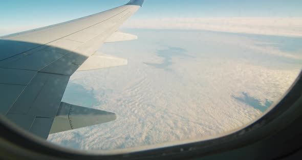 Aerial View from Plane Window