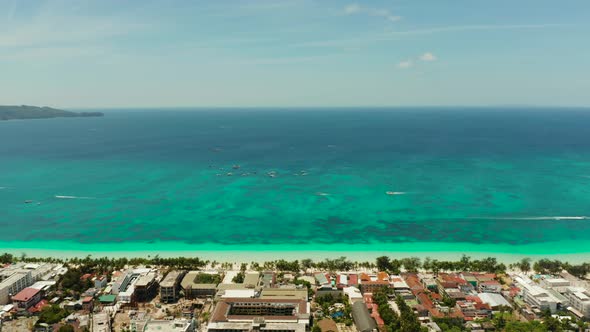 Boracay Island with White Sandy Beach Philippines