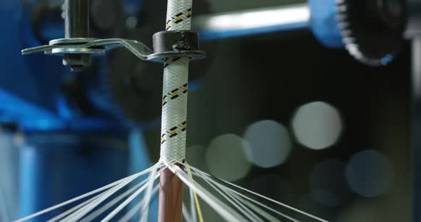 Automatic Isolation of Copper Wire Closeup