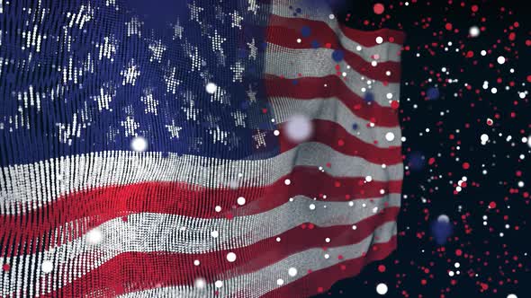 American Flag Particle Animation