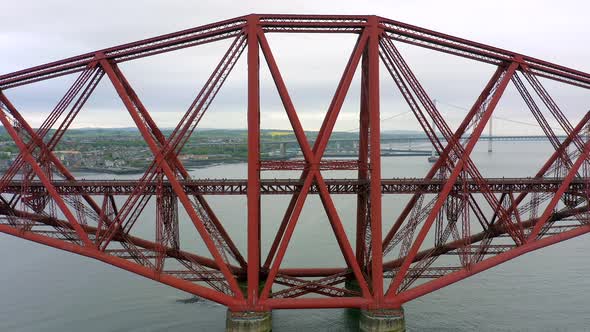 A Railway Bridge Crossing the Forth of Firth in Scotland