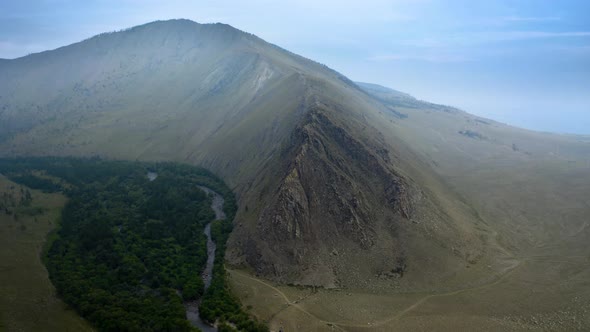 Mountain Sarma Gorge River and Forest