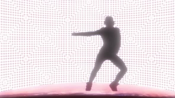 Silhouette Of A Dancing Pop 3D Animation