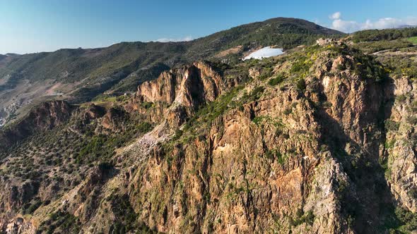 Mountain landscape aerial view 4 K Turkey Alanya