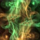 Green Yellow Smoke on Black Background - VideoHive Item for Sale
