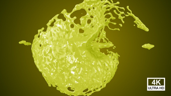 Kiwi Fruit Juic Collision Splash 4K alt