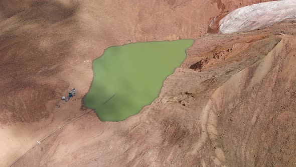 Aerial Shot of the Beautiful Mountain Lake