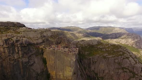 Aerial view of the Pulpit Rock, Norway