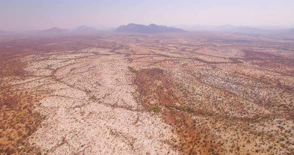 Barren African Land With Dry Riverbeds