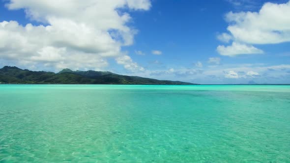 Lagoon and Mountains in French Polynesia 