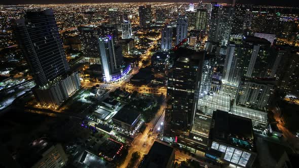 Miami at night timelapse