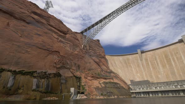 Hoover Dam and vertical cliffs