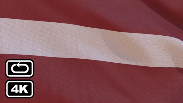 Latvia Flag 4K Seamless Loop