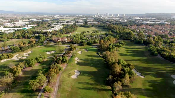 Aerial View oveAerial View Over Golf Fieldr Golf Field