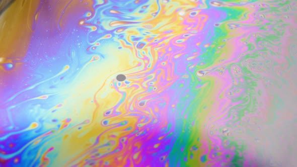 Imaginary Hypnotic Colorful Liquid Moving Slowly. Abstract Background