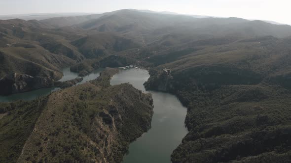 View of wetland and hills