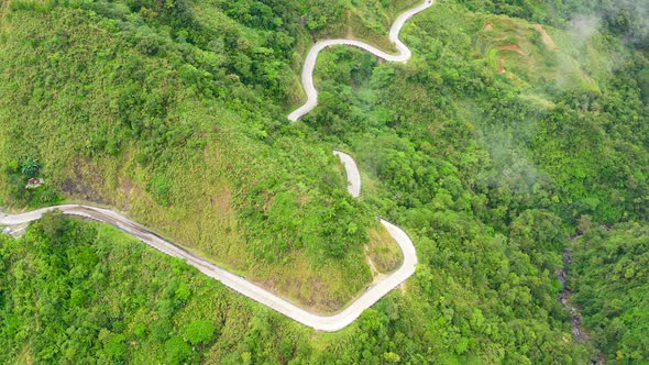 Cordillera on Luzon Island Philippines Aerial View