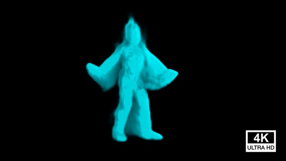 Hip Hop Dancing Aqua Smoke Man 4K alt