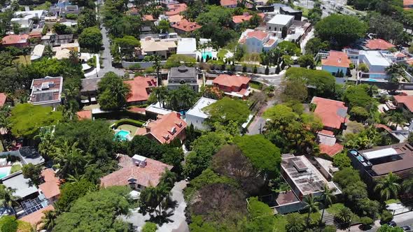 Cottages Sao Paulo, Brazil (Aerial View, Panorama, Drone Footage)