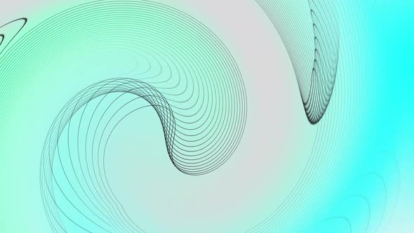 Abstract geometric twisted line slowly rotate. Twisted stroke line animation. Vd 768