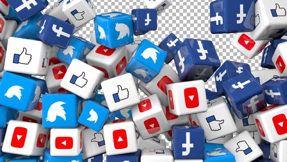 Social Media Icons Transition - Facebook, Twitter, Youtube and Like alt