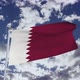 Qatar Flag With Sky - VideoHive Item for Sale