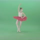 Ballet Girl In Corona Virus Mask Jumping Like Ballerina Isolated On Green Screen - VideoHive Item for Sale